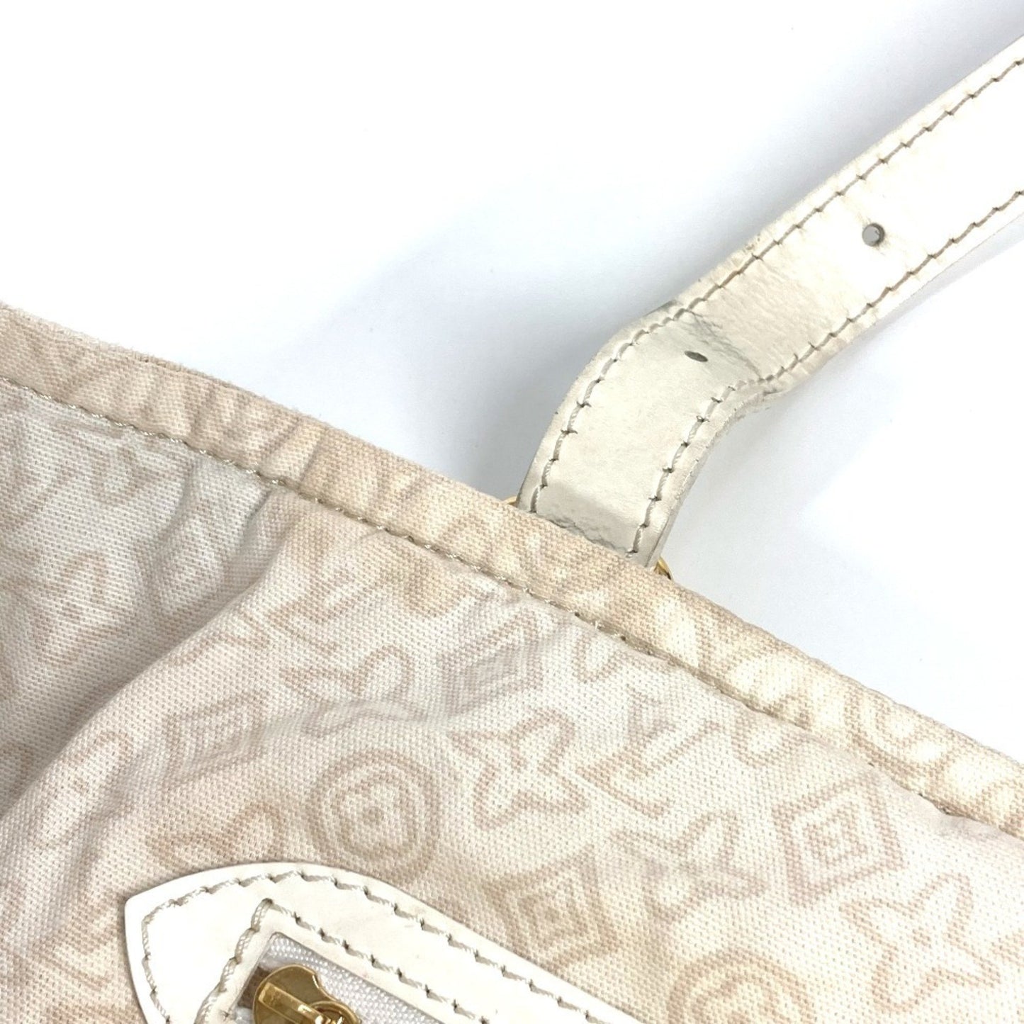 Louis Vuitton Tahitienne, Beige, Canvas, tote