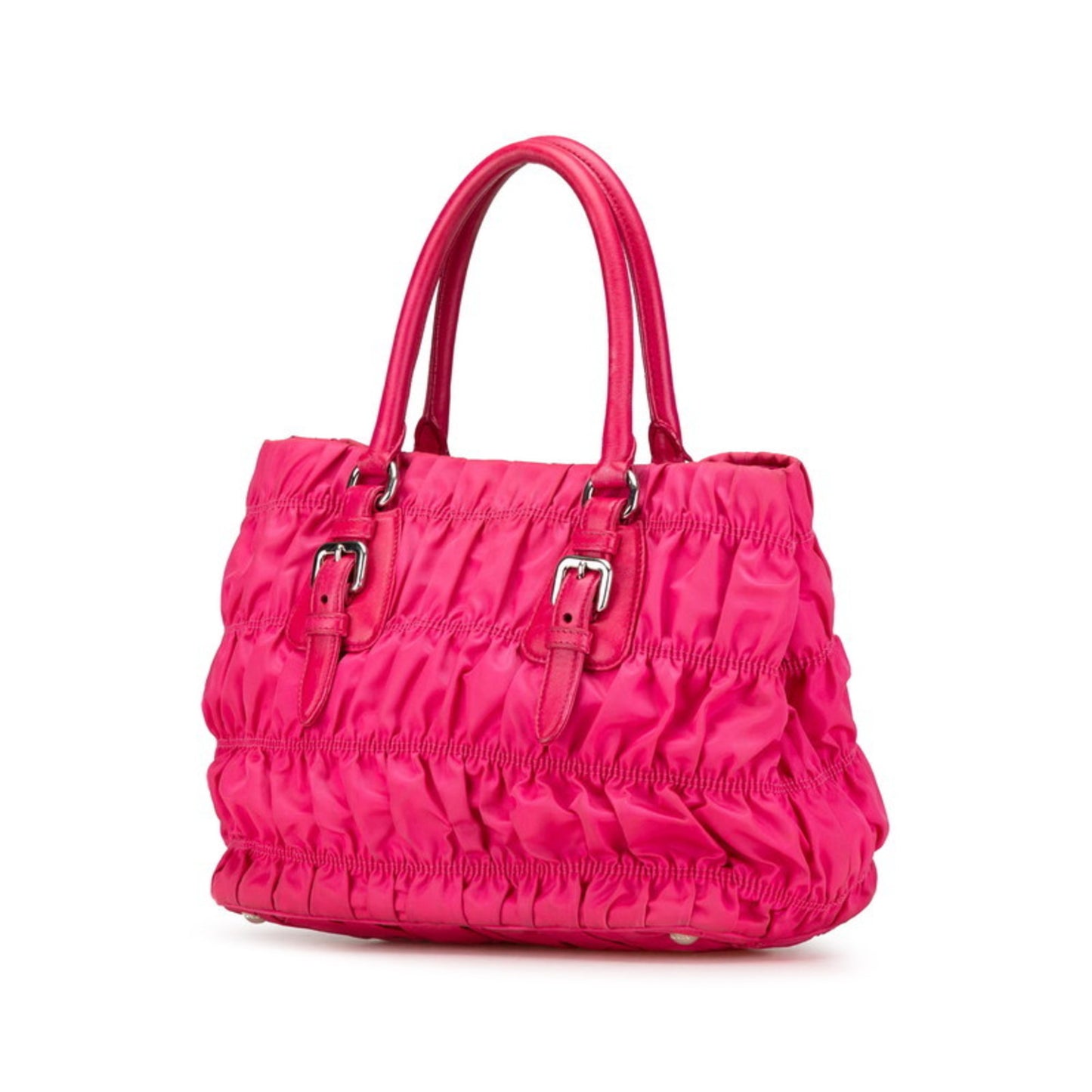 Prada Gaufre, Pink, NYLON, handbag