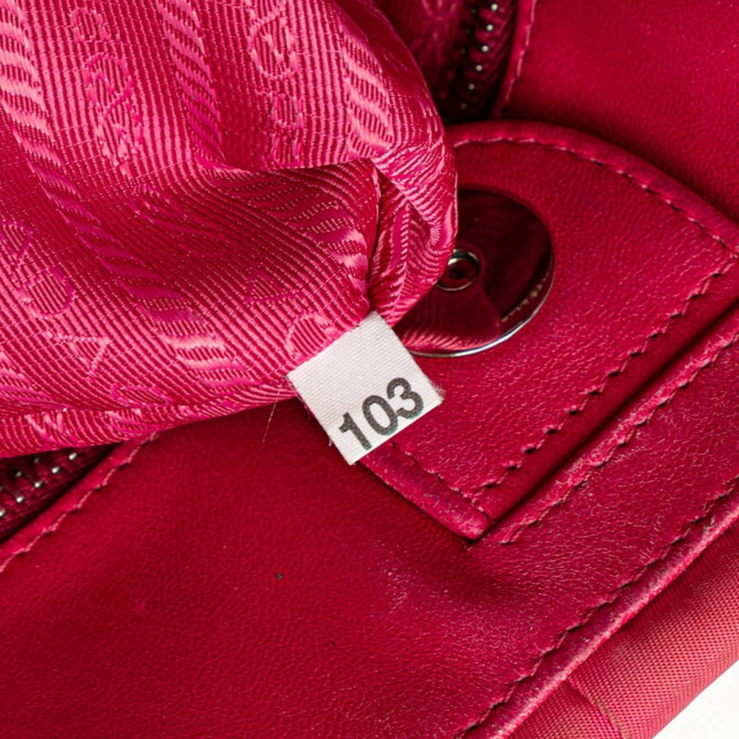 Prada Gaufre, Pink, NYLON, handbag
