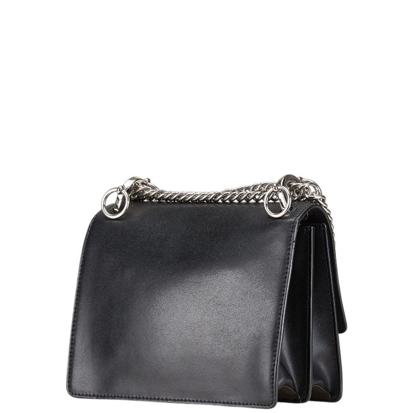 Fendi Kan I, Black, Leather, shoulder