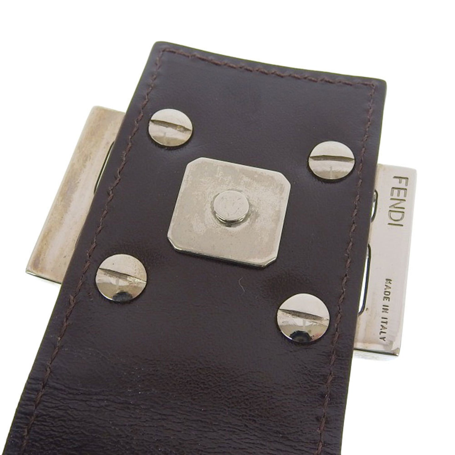 Fendi Zucchino, Brown, Canvas, shoulder