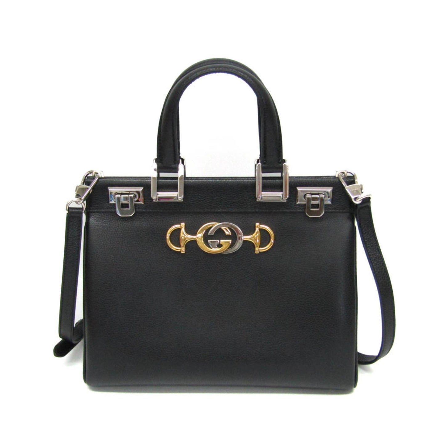 Gucci Zumi, Black, Leather, handbag
