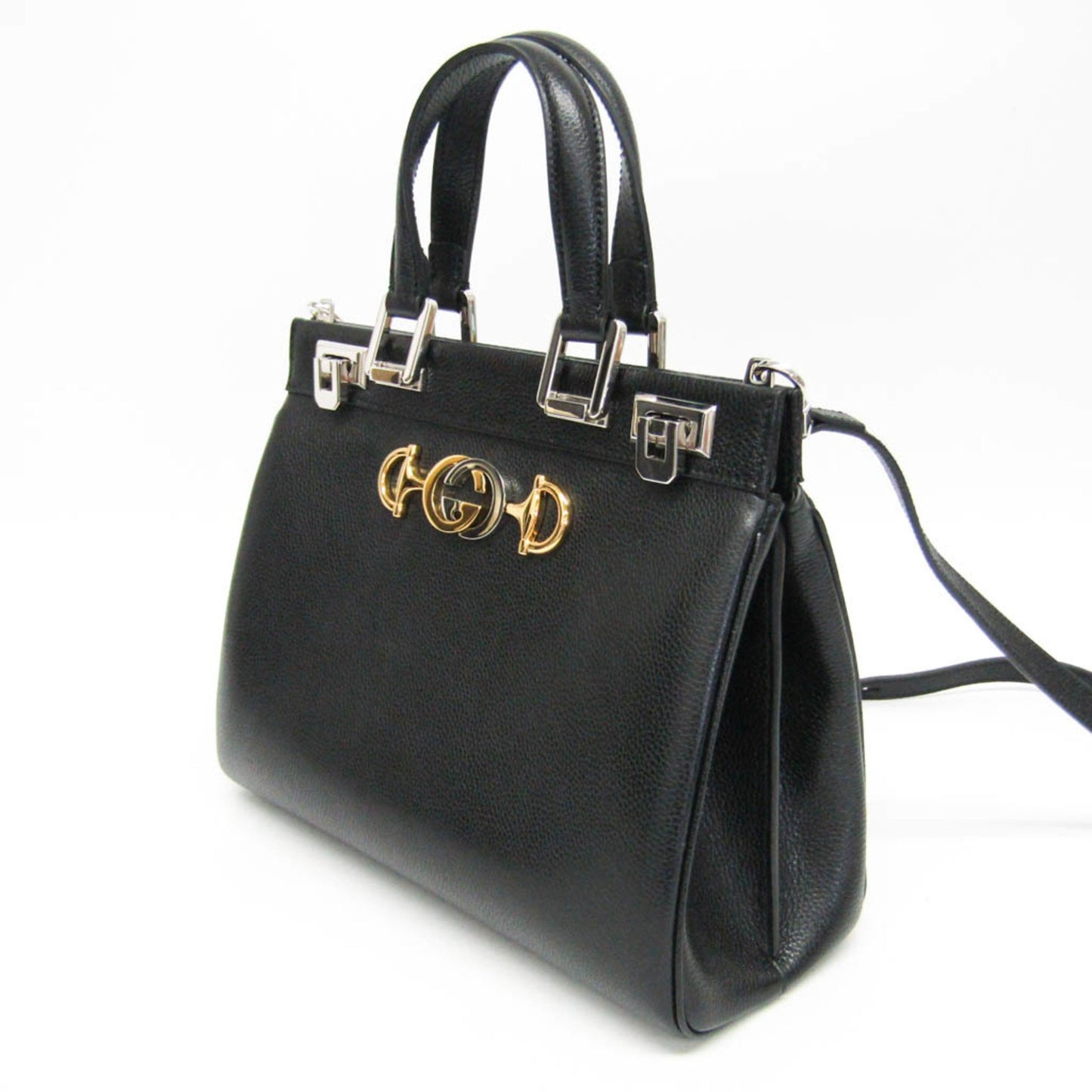 Gucci Zumi, Black, Leather, handbag