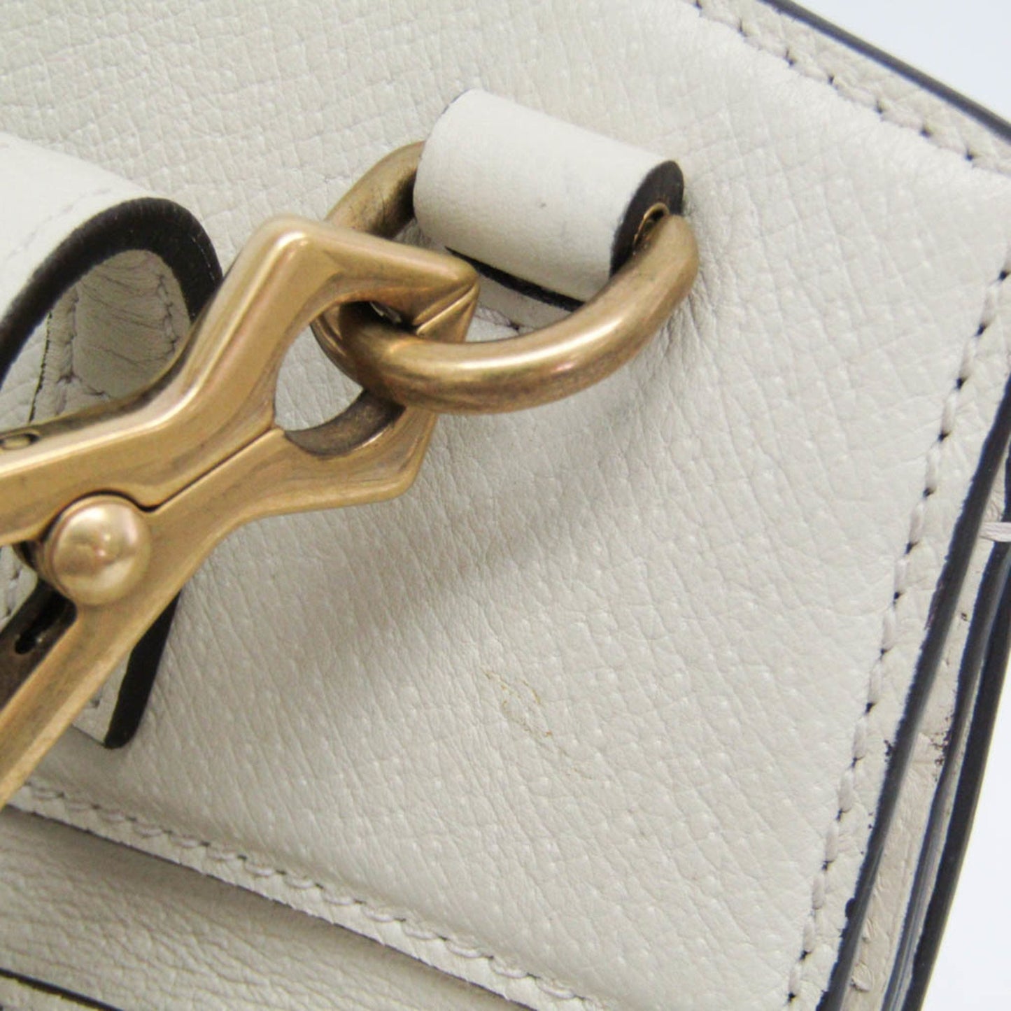 Gucci Sherry, White, Leather, shoulder