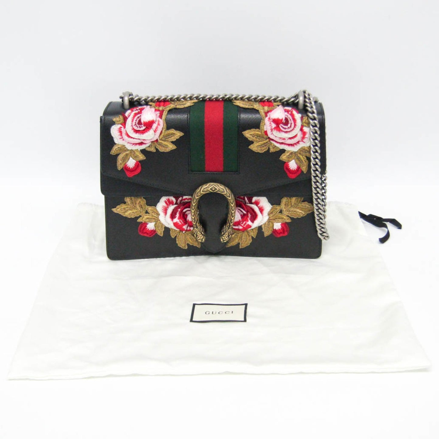 Gucci Dionysus, Black, Leather, shoulder