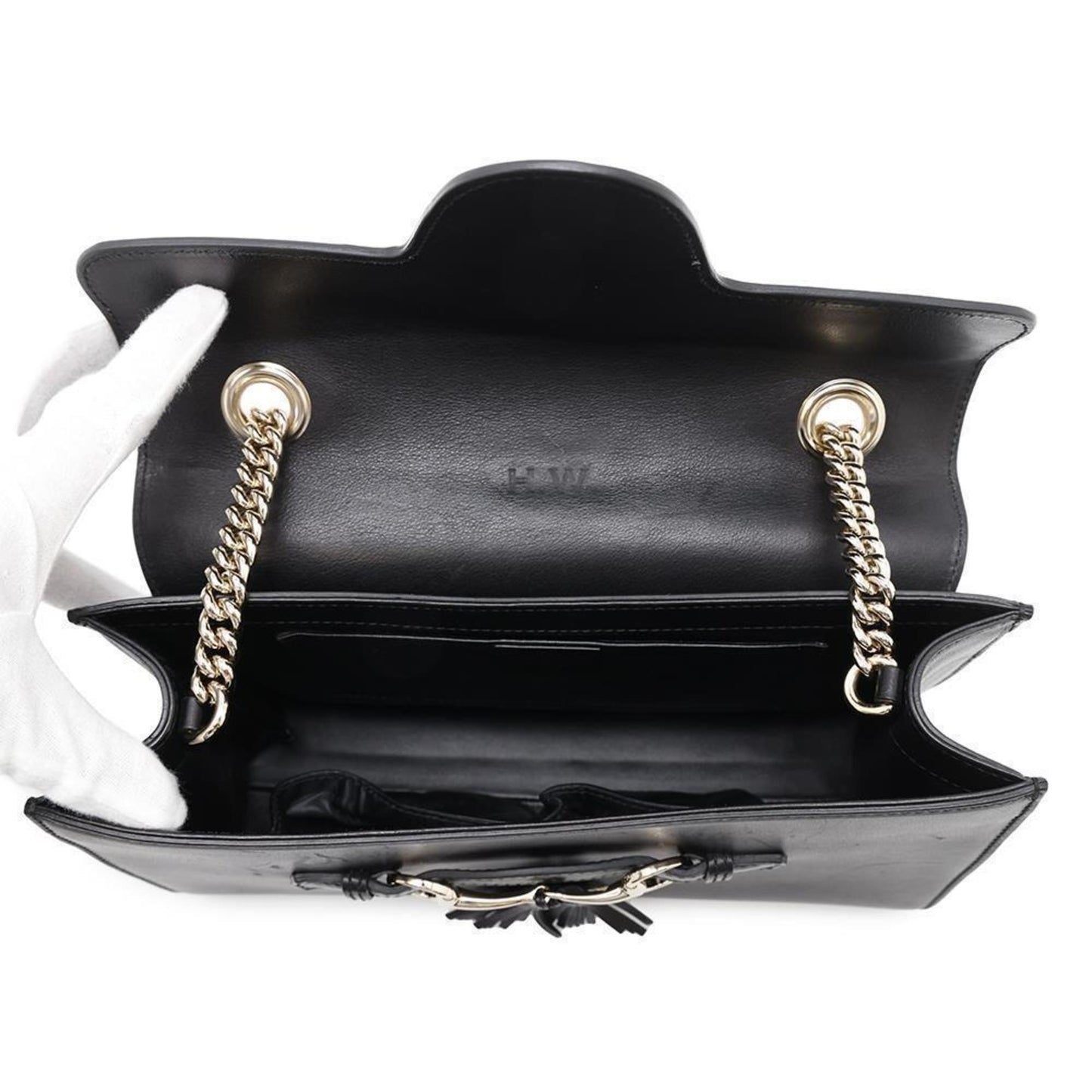 Gucci Emily, Black, Leather, shoulder