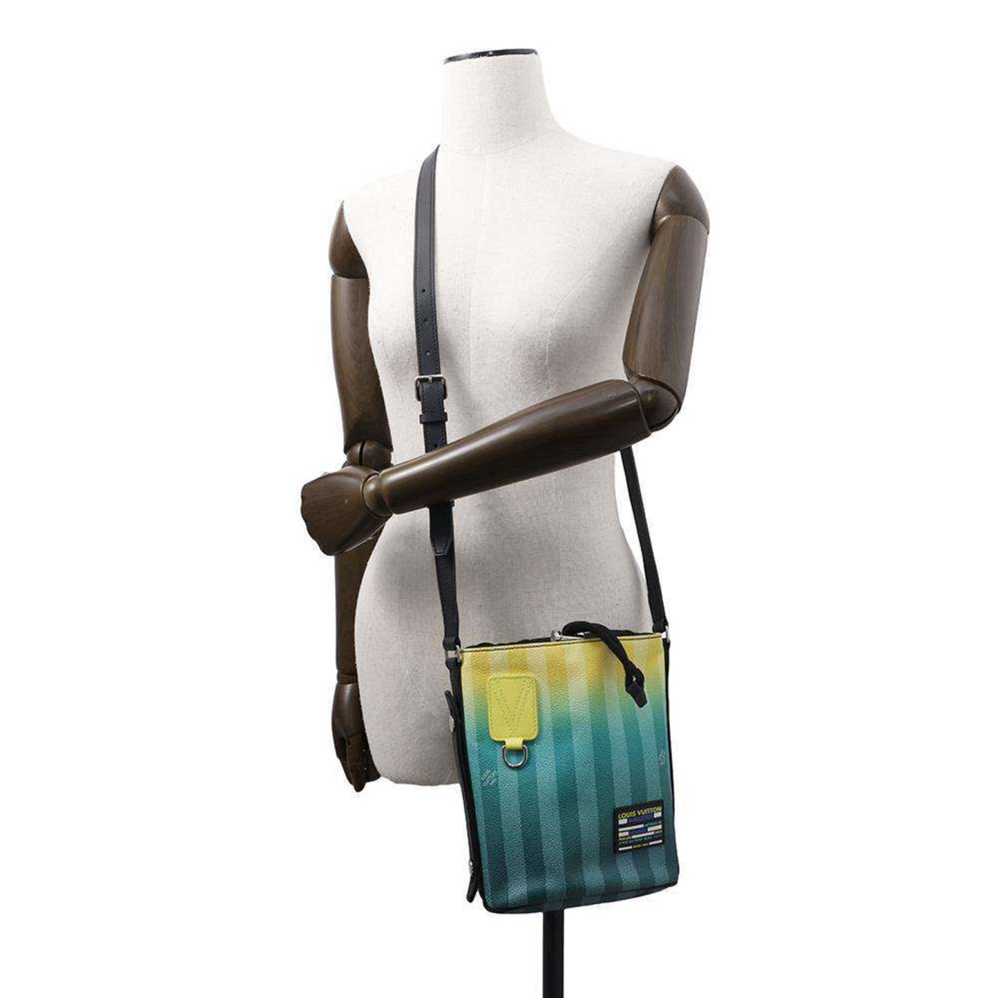 Louis Vuitton Marin, Green, Canvas, shoulder