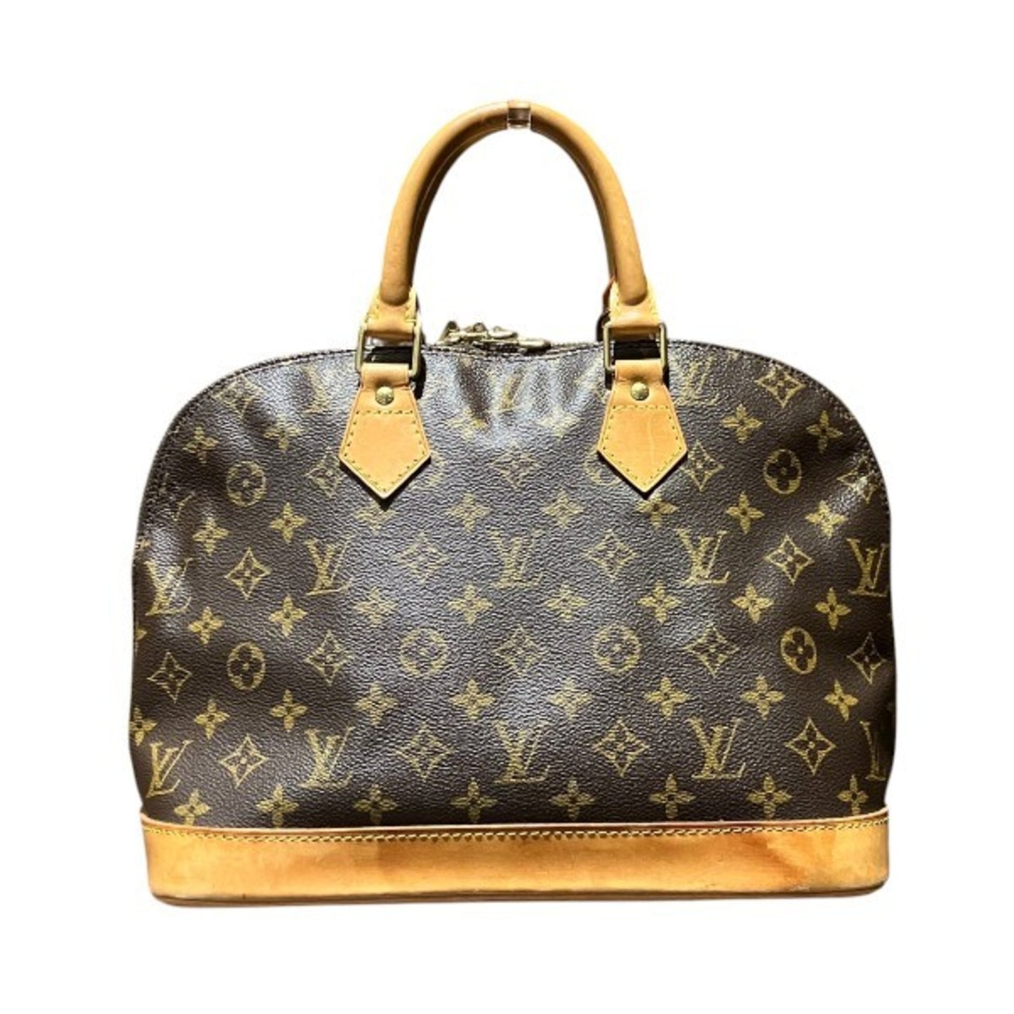 Louis Vuitton Alma, Brown, Canvas, handbag