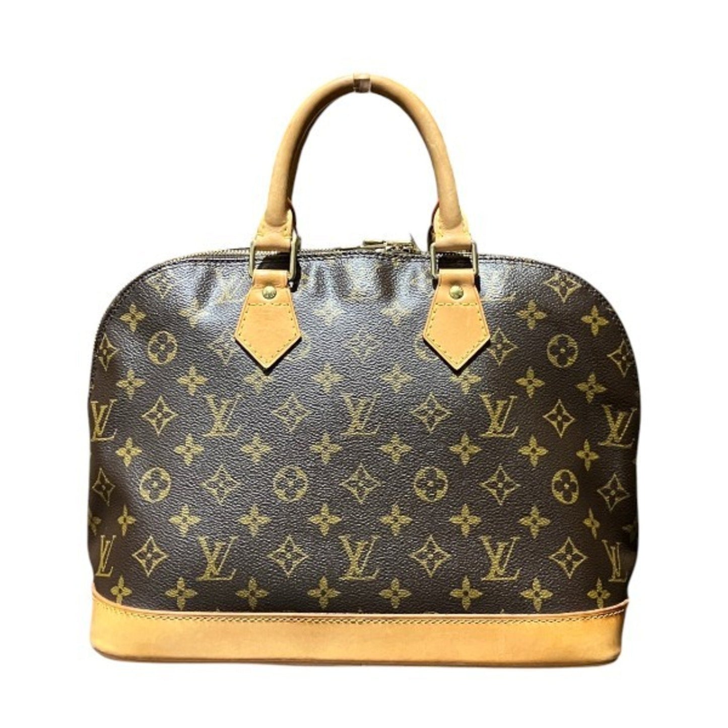 Louis Vuitton Alma, Brown, Canvas, handbag