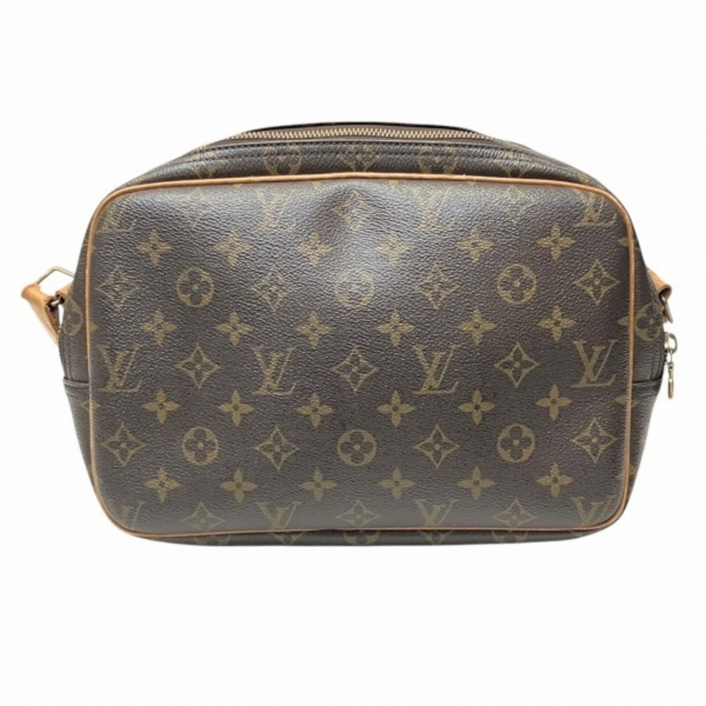 Louis Vuitton Reporter pm, Brown, Canvas, shoulder