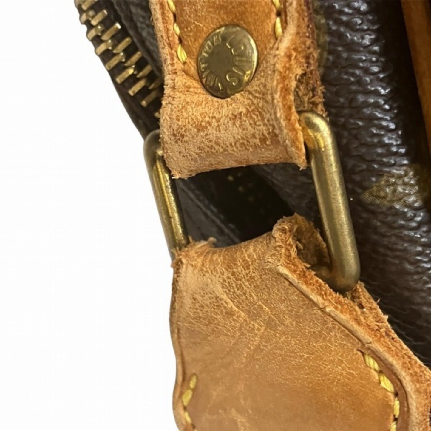 Louis Vuitton Reporter pm, Brown, Canvas, shoulder