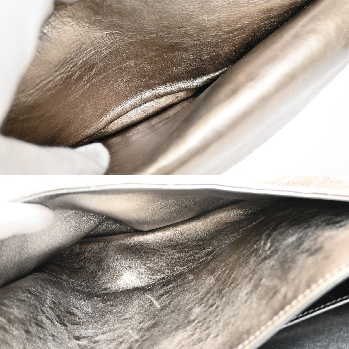 "Chanel 2,55", Silver, Leather, shoulder