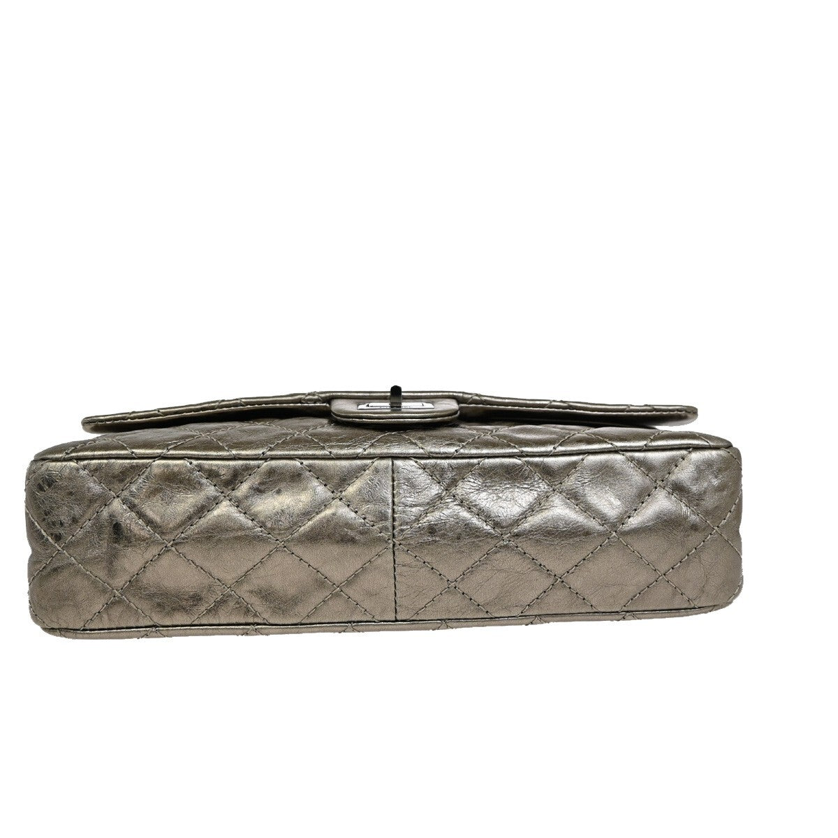 "Chanel 2,55", Silver, Leather, shoulder