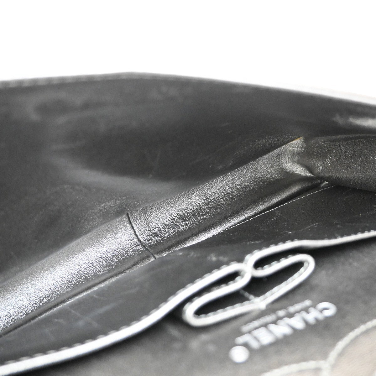 "Chanel 2,55", Silver, Leather, shoulder