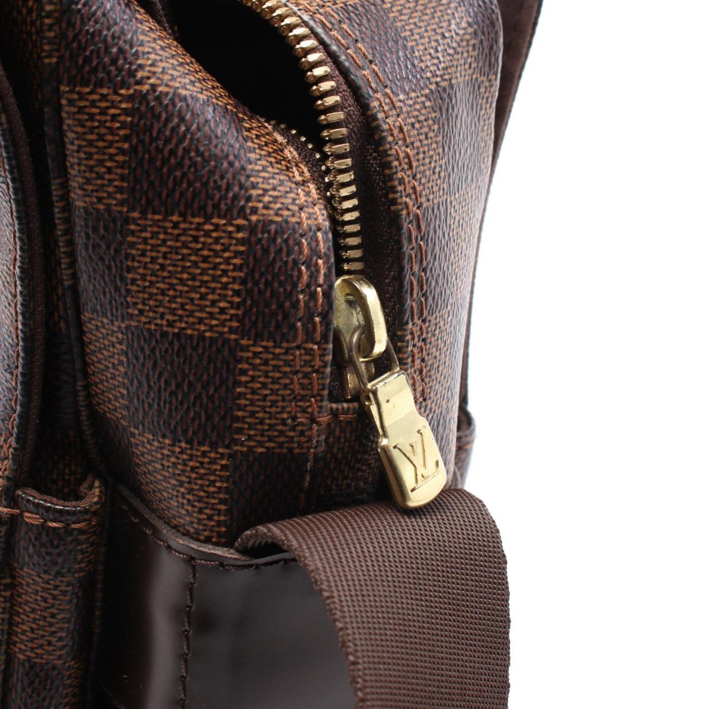 Louis Vuitton Naviglio, Brown, Canvas, shoulder