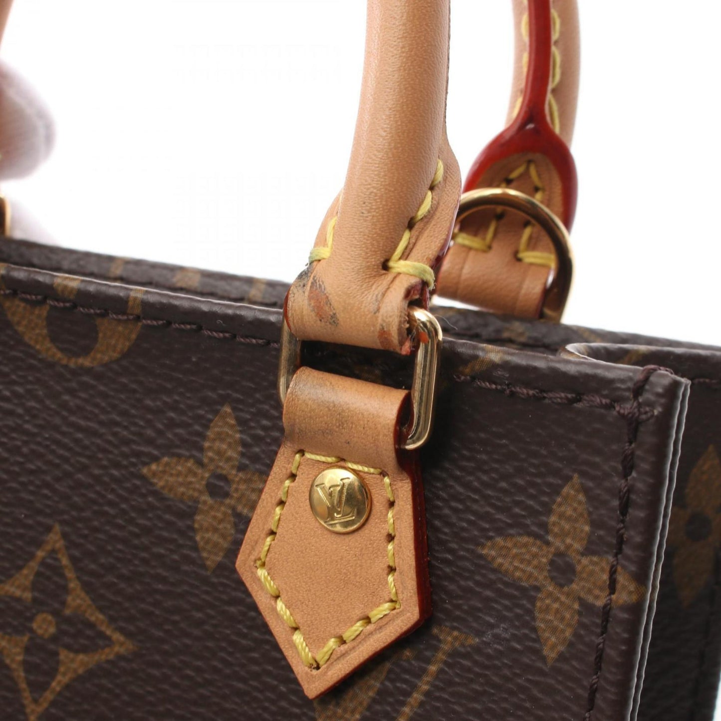 Louis Vuitton Sac Plat, Brown, Canvas, handbag