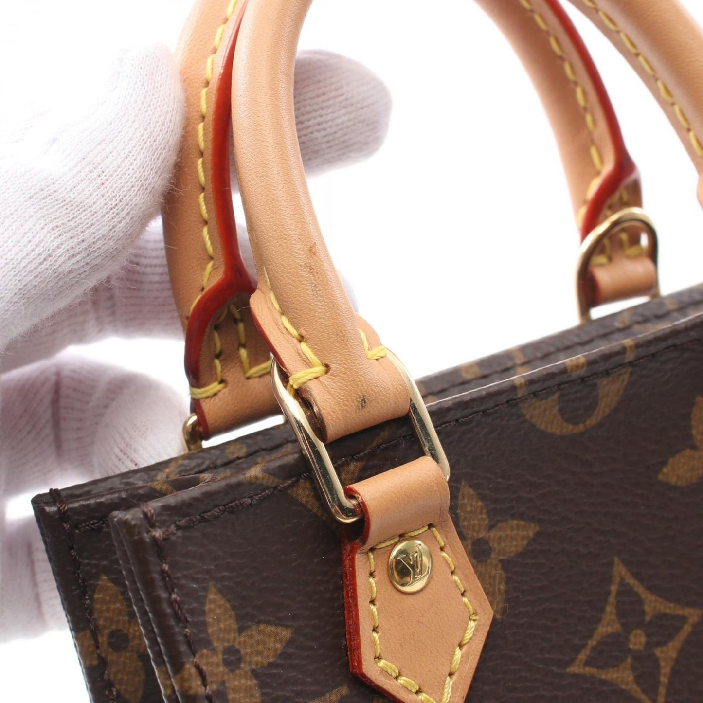 Louis Vuitton Sac Plat, Brown, Canvas, handbag