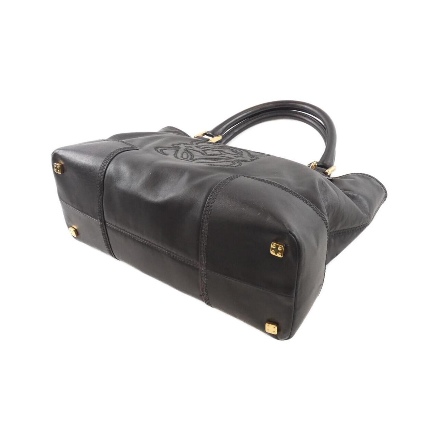 Loewe Amazona, Black, Leather, tote