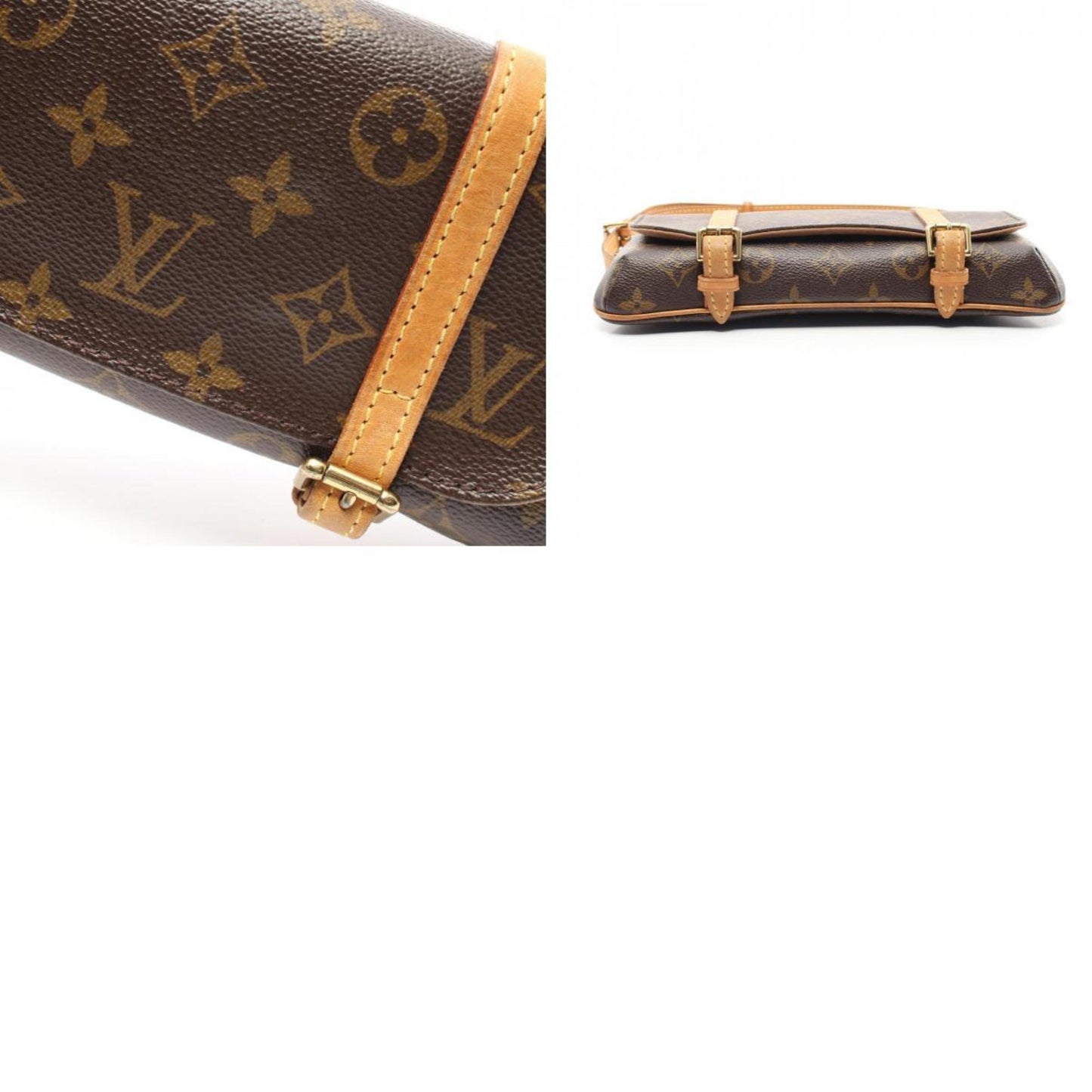 Louis Vuitton Marelle, Brown, Canvas, clutch