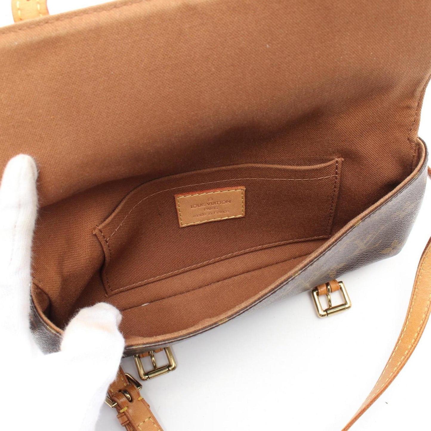 Louis Vuitton Marelle, Brown, Canvas, clutch