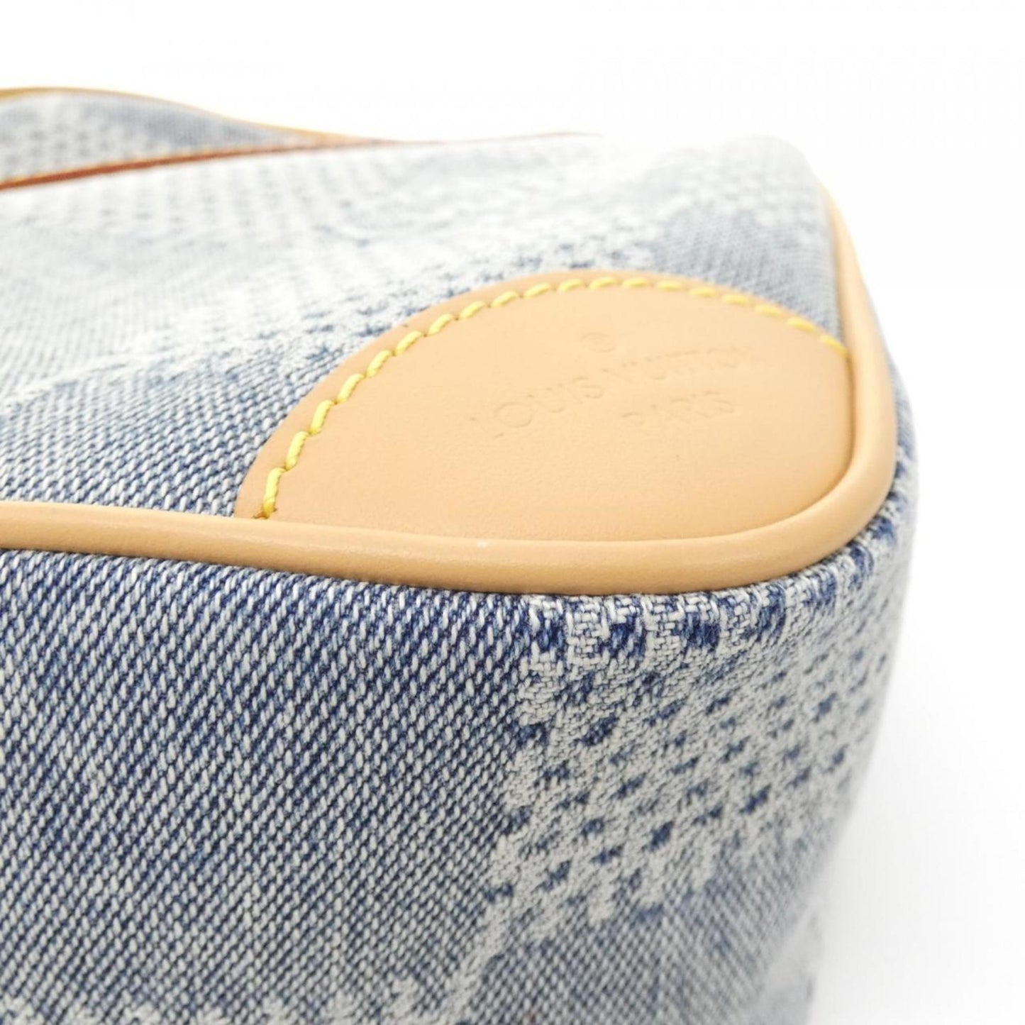 Louis Vuitton Chess, Blue, Denim - Jeans, handbag