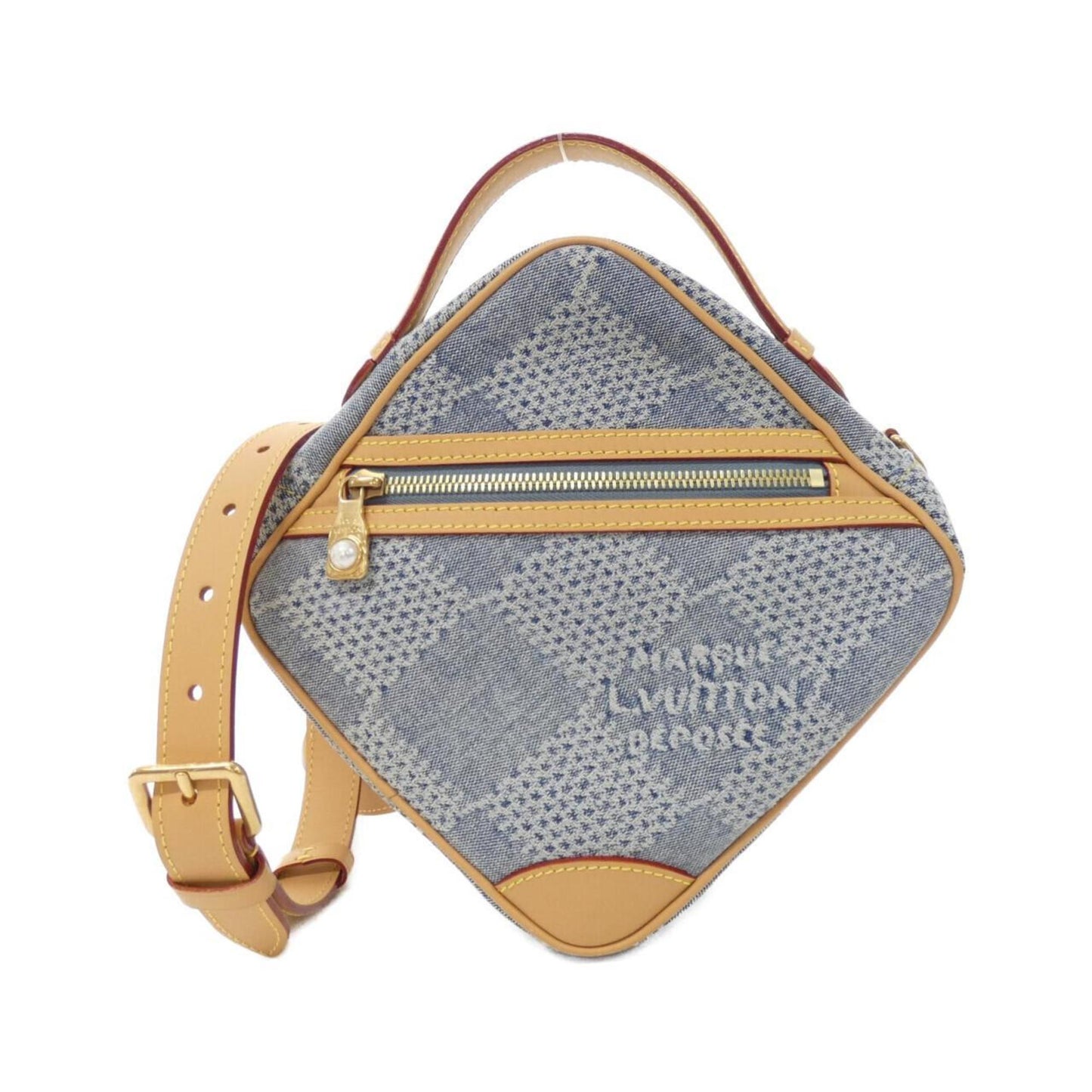 Louis Vuitton Chess, Blue, Denim - Jeans, handbag