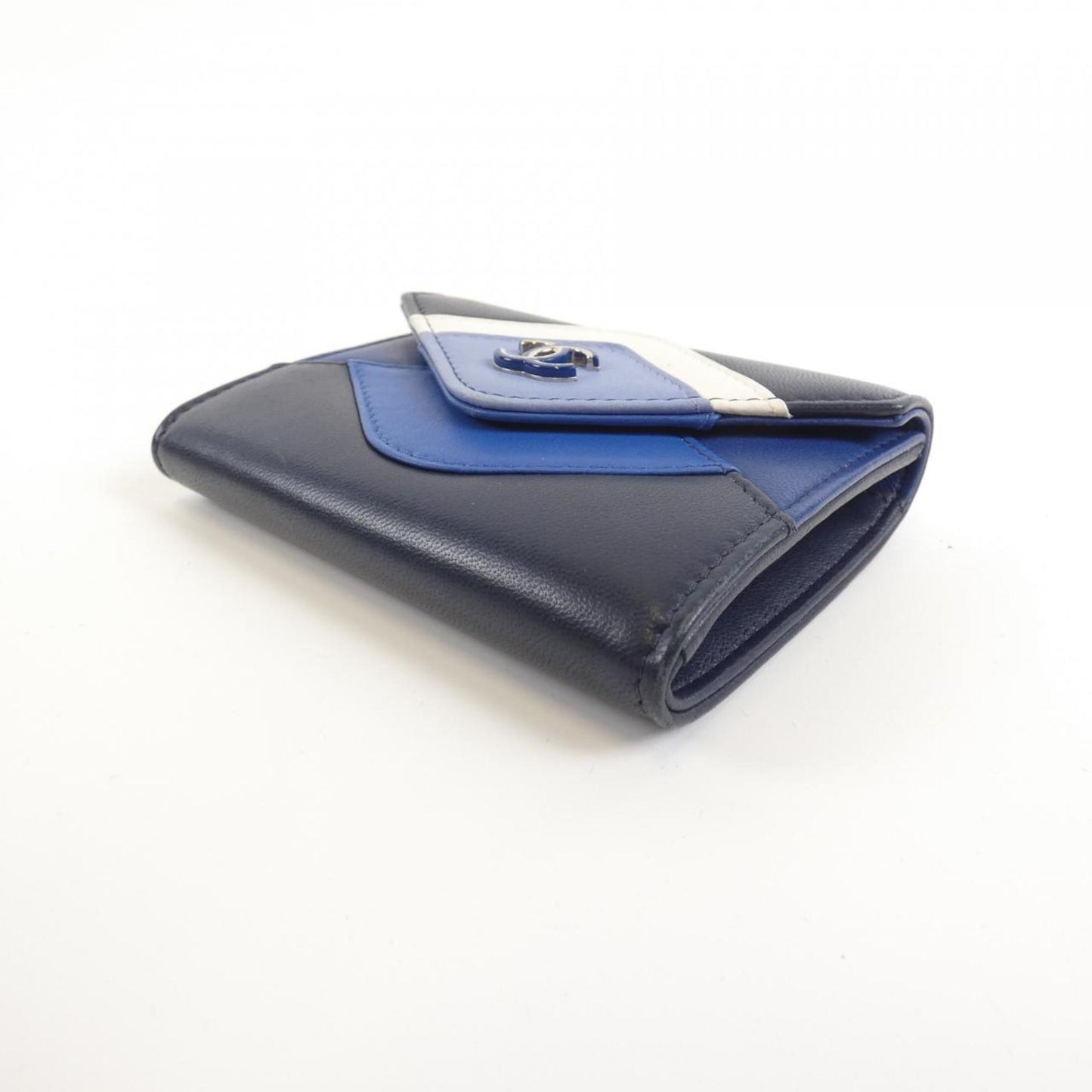 Chanel Porte monnaie, Navy, Leather, wallet