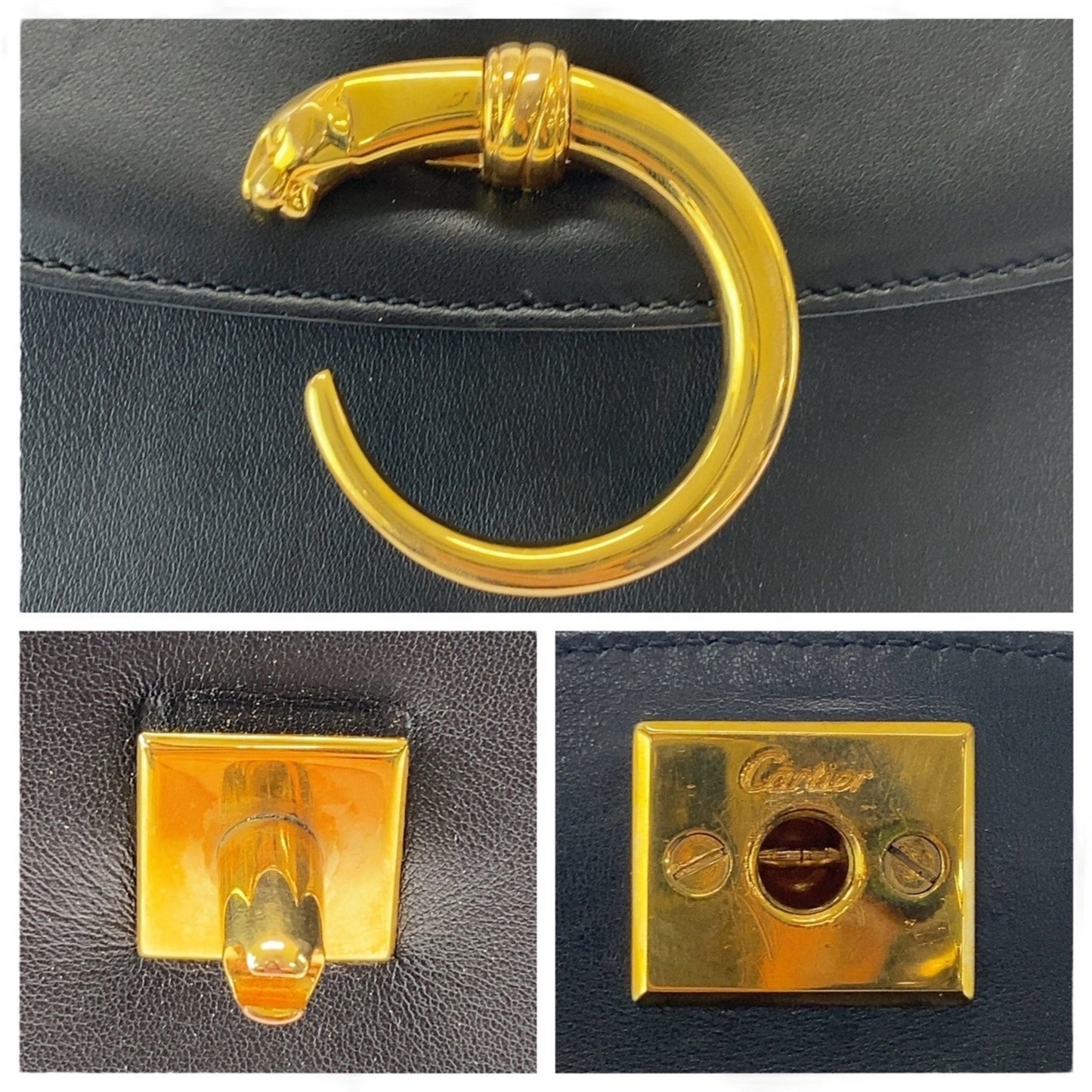 Cartier Panthère, Black, Leather, shoulder