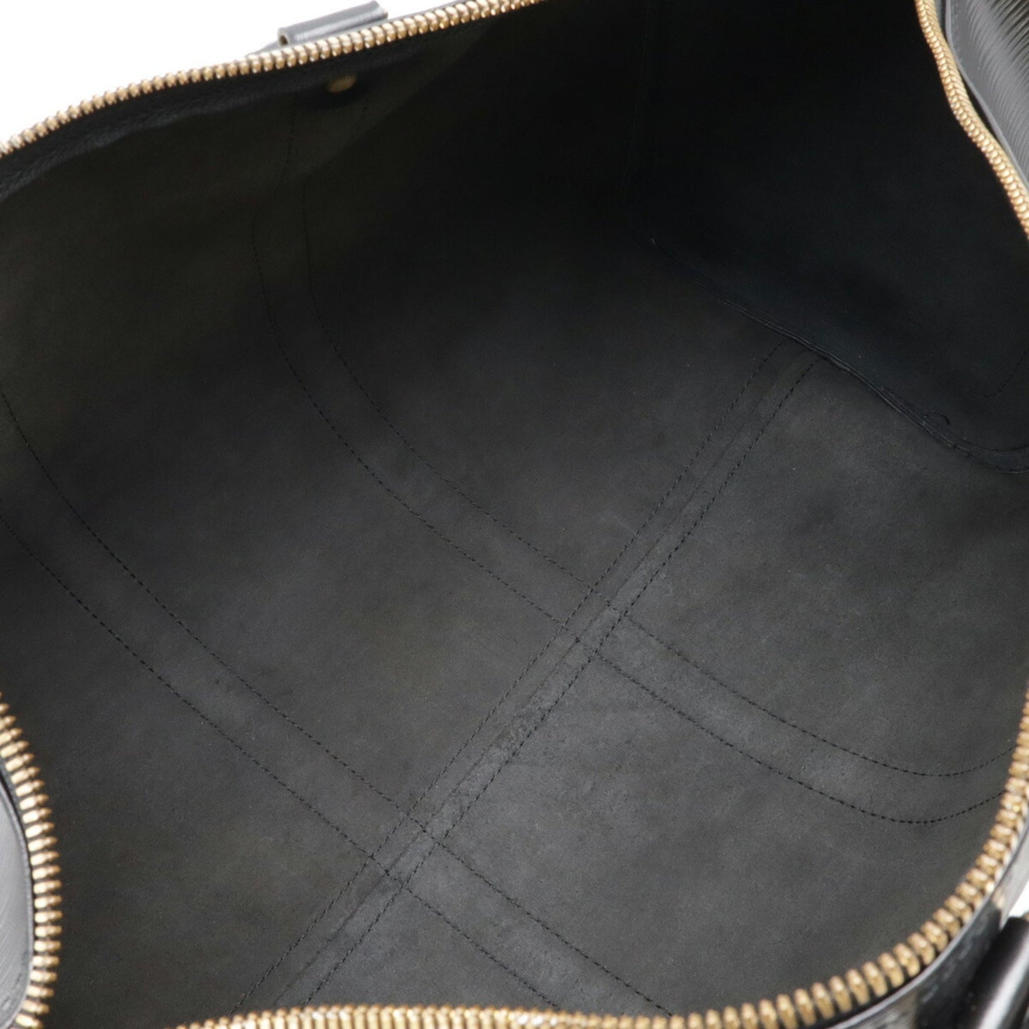 Louis Vuitton Keepall 45, Black, Leather, travel
