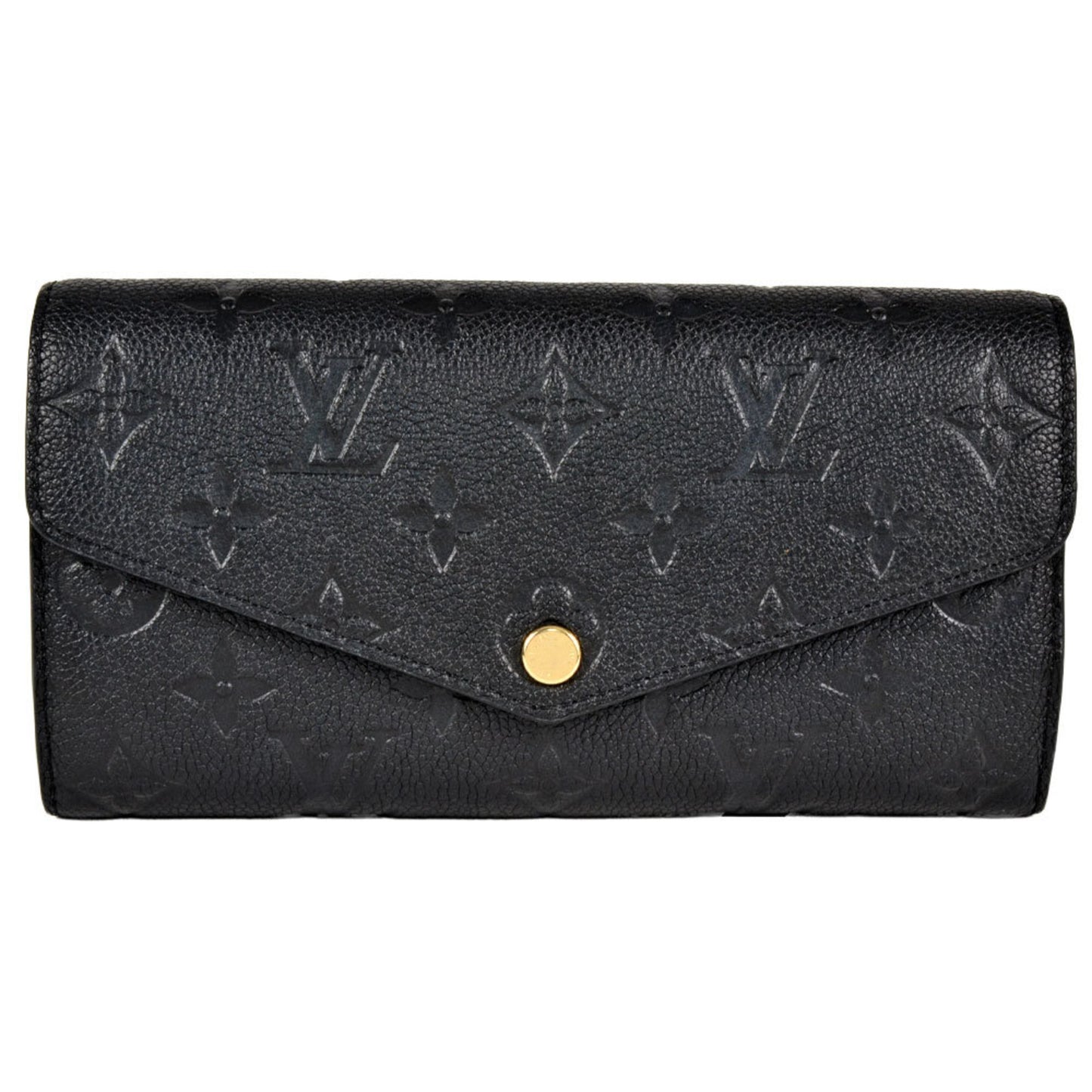 Louis Vuitton Sarah, Black, Leather, wallet