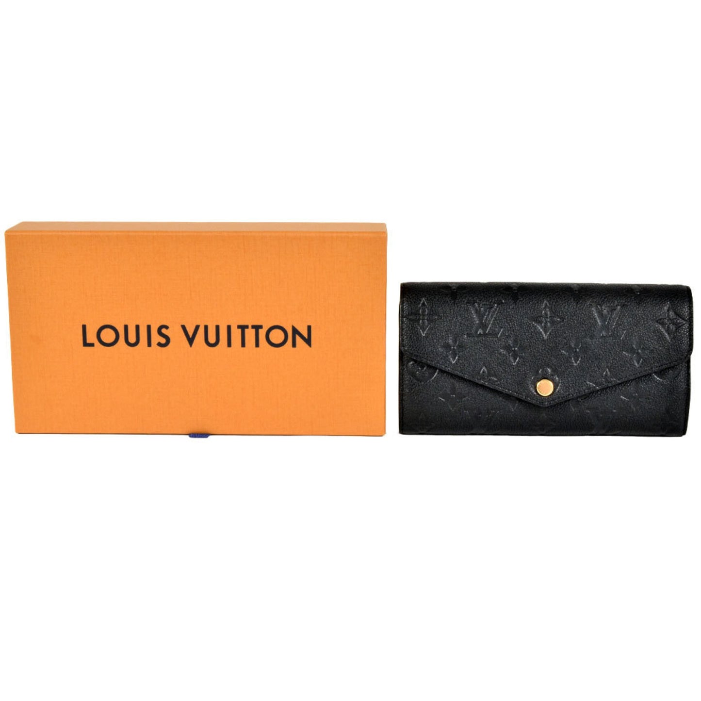 Louis Vuitton Sarah, Black, Leather, wallet