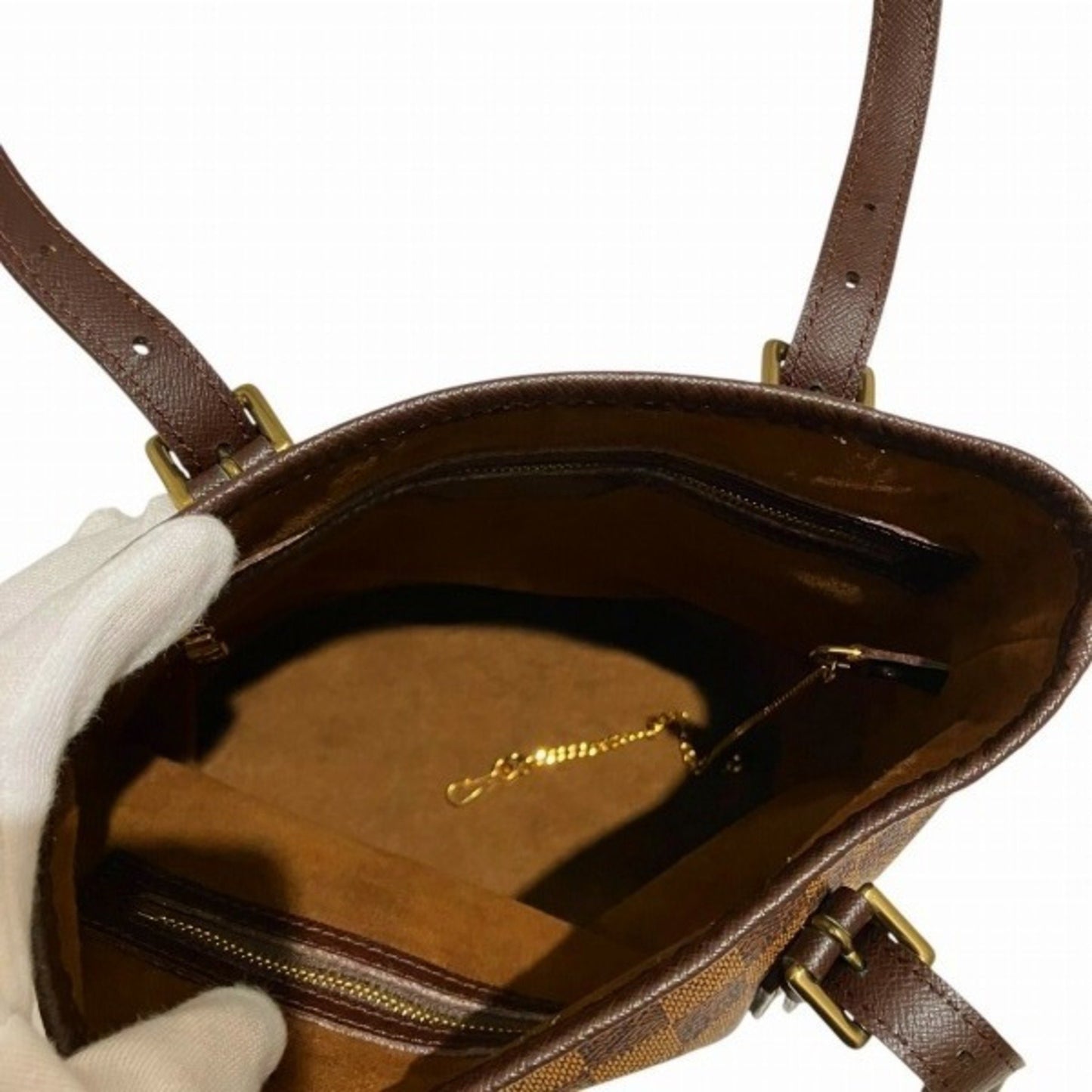 Louis Vuitton Bucket PM, Brown, Canvas, tote