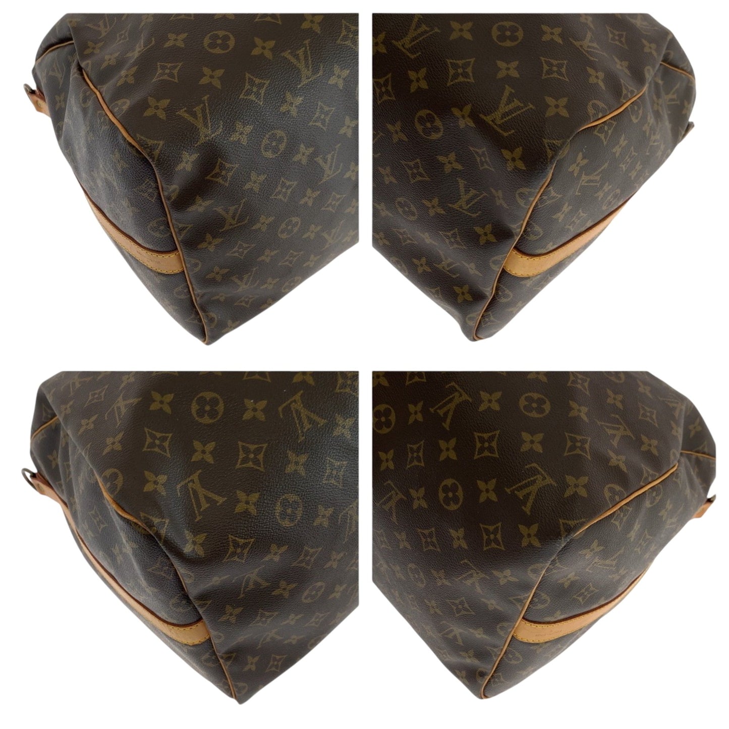 Louis Vuitton Keepall Bandouliere 55, Brown, Canvas, travel