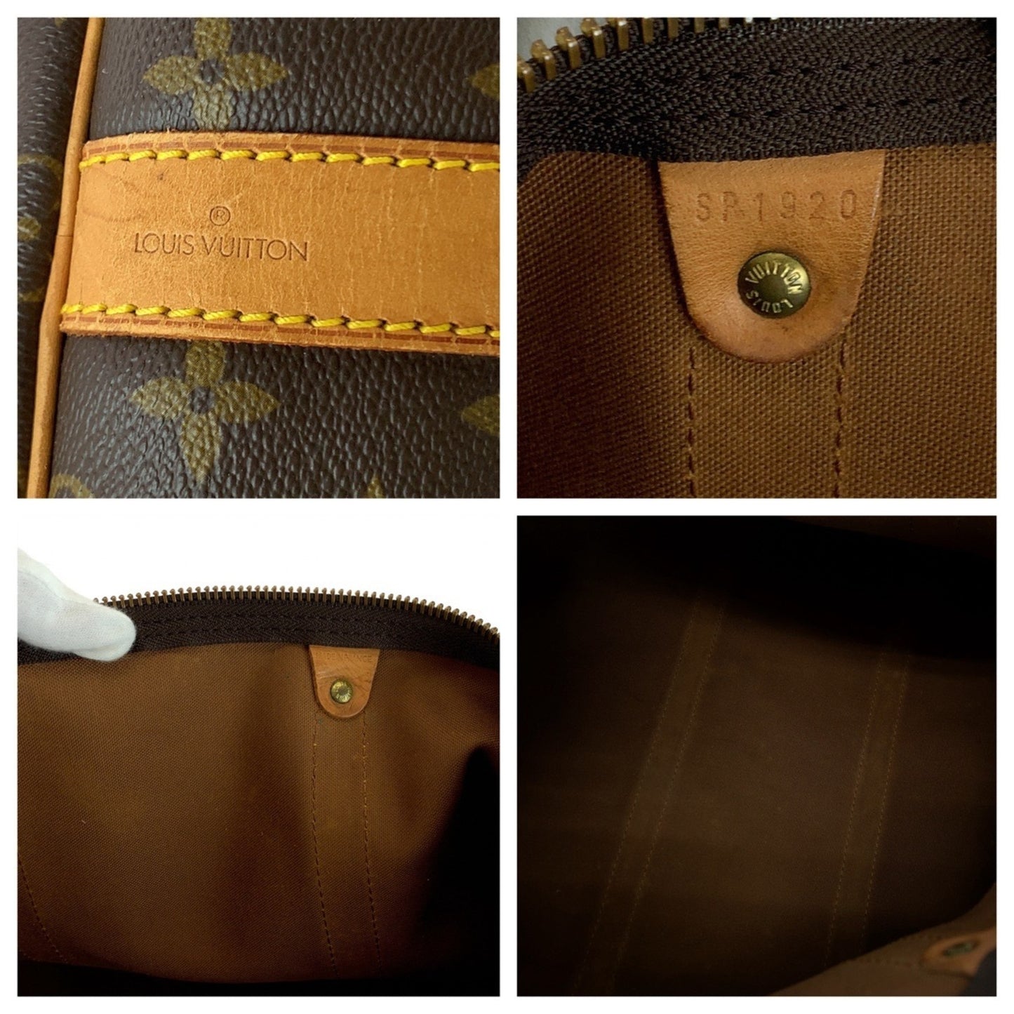 Louis Vuitton Keepall Bandouliere 55, Brown, Canvas, travel
