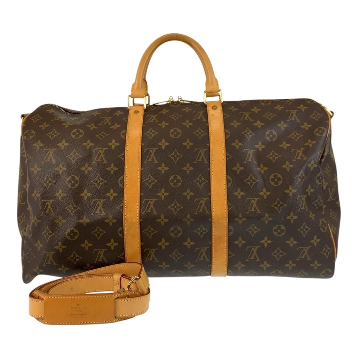 Louis Vuitton Keepall 50, Brown, Canvas, travel