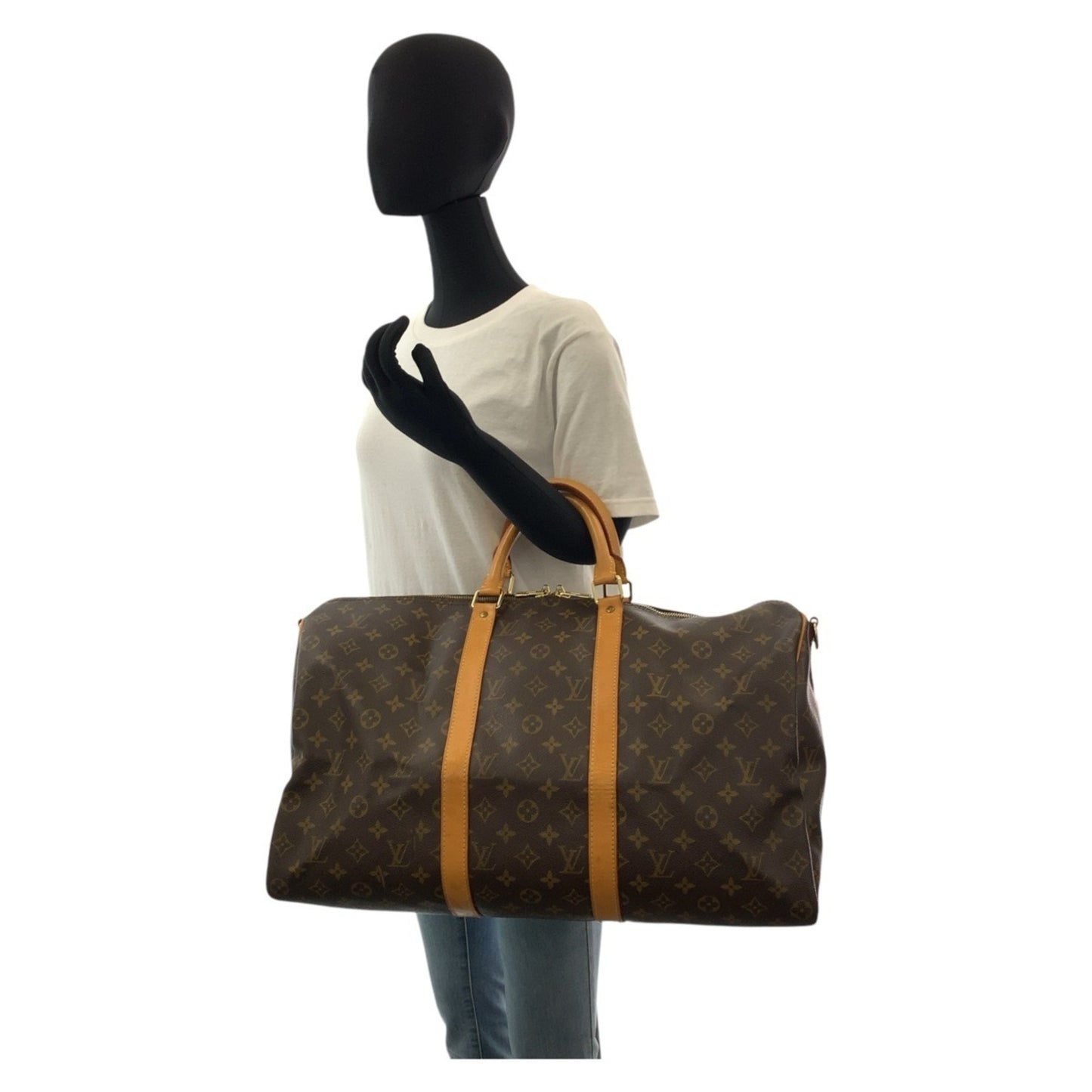 Louis Vuitton Keepall 50, Brown, Canvas, travel