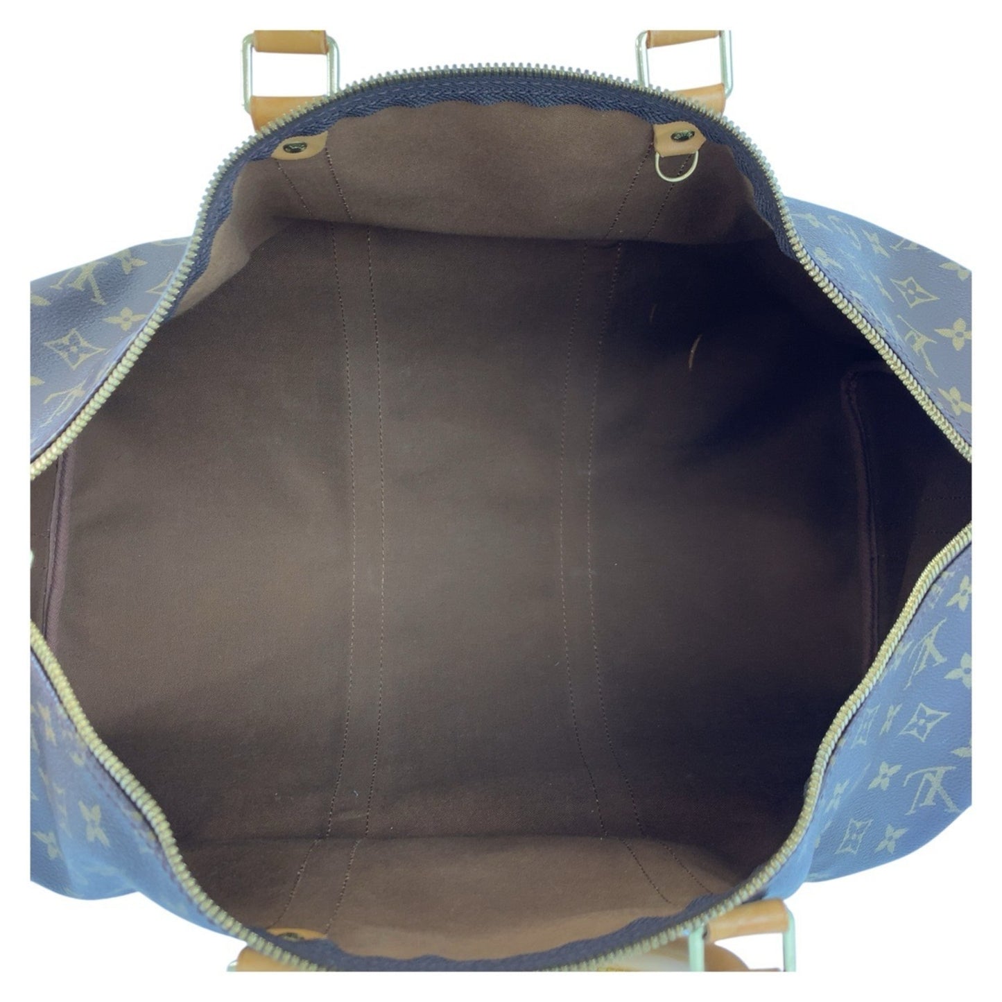 Louis Vuitton Keepall 50, Brown, Canvas, travel