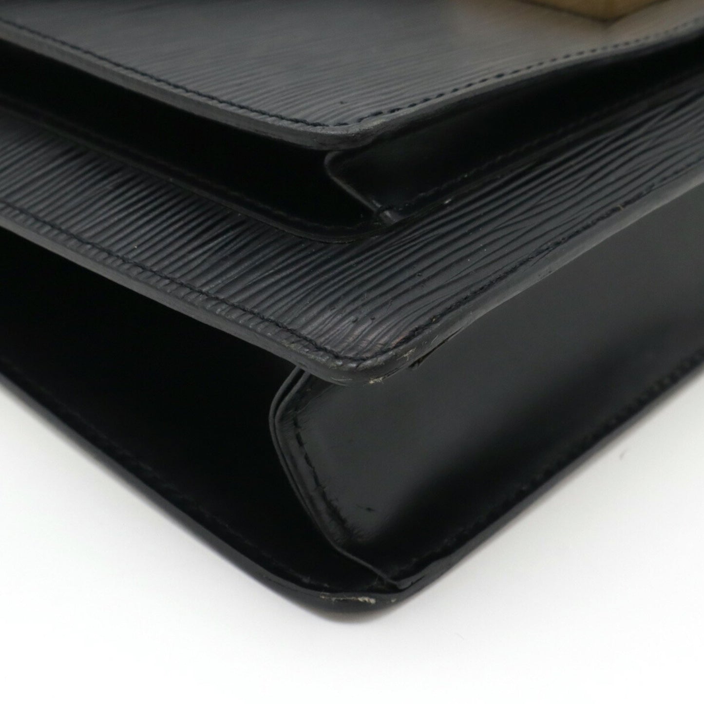 Louis Vuitton Monceau, Black, Leather, handbag