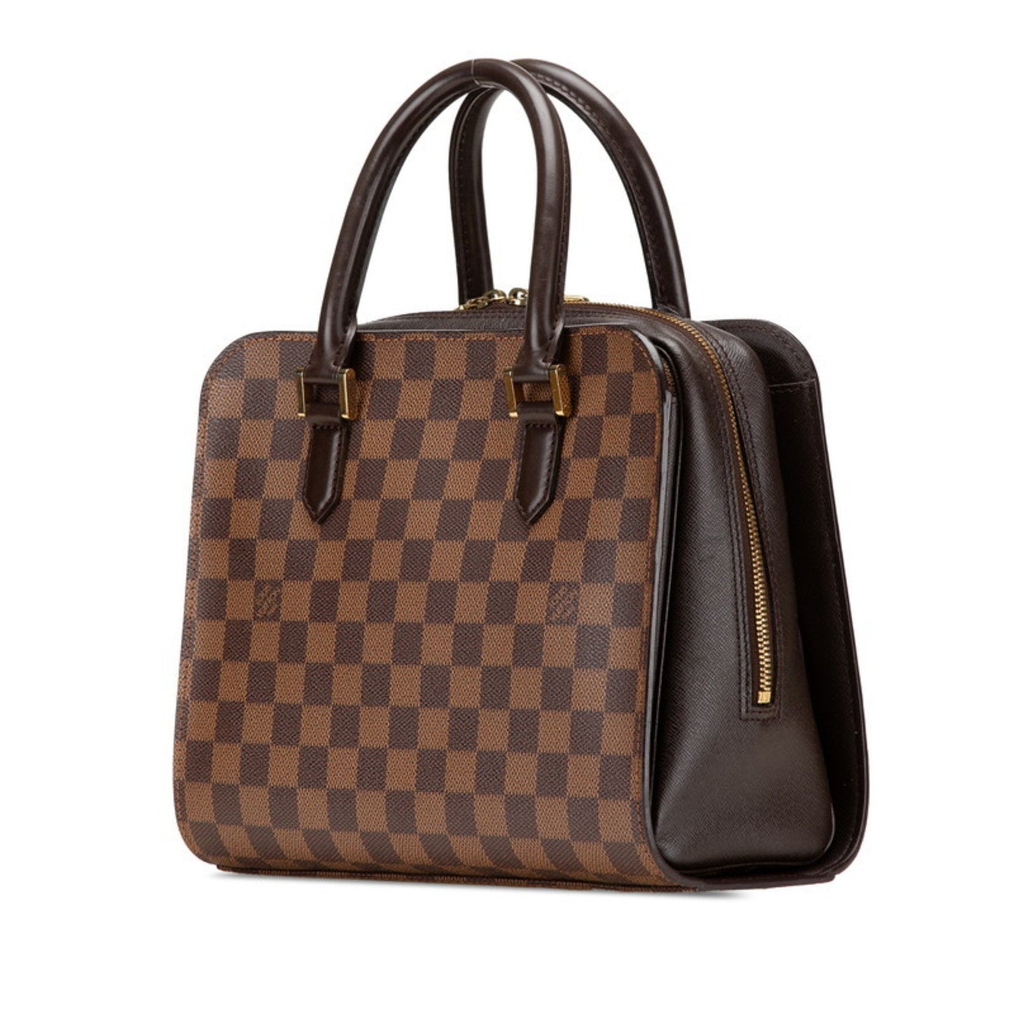 Louis Vuitton Triana, Brown, Canvas, handbag