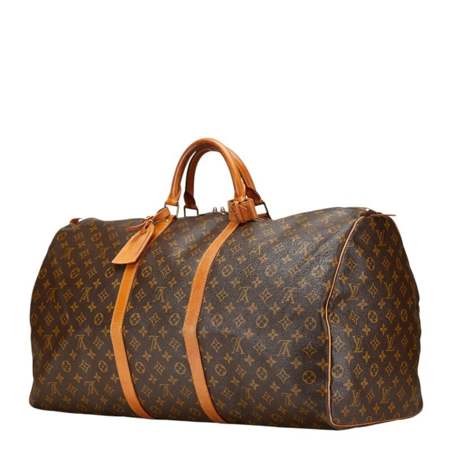 Louis Vuitton Keepall 60, Brown, Canvas, travel