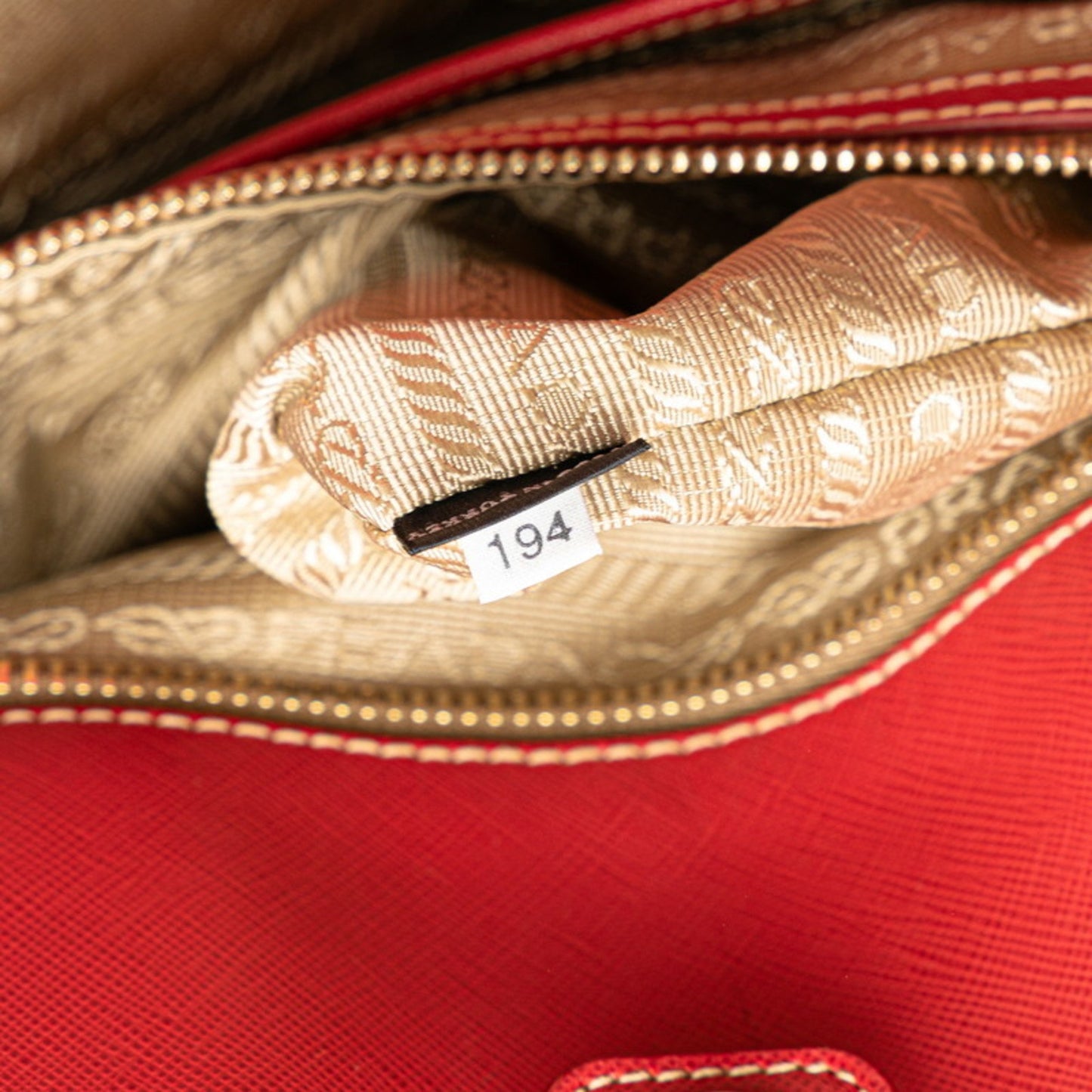 Prada Saffiano, Beige, Canvas, handbag