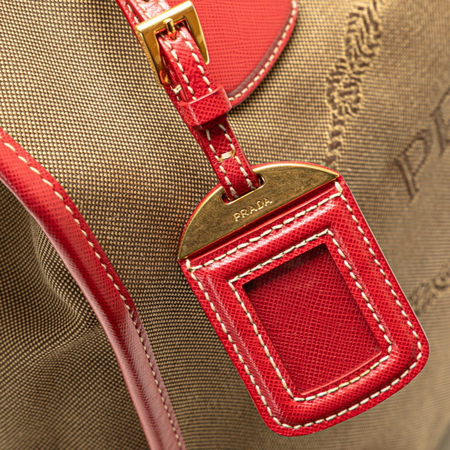 Prada Saffiano, Beige, Canvas, handbag