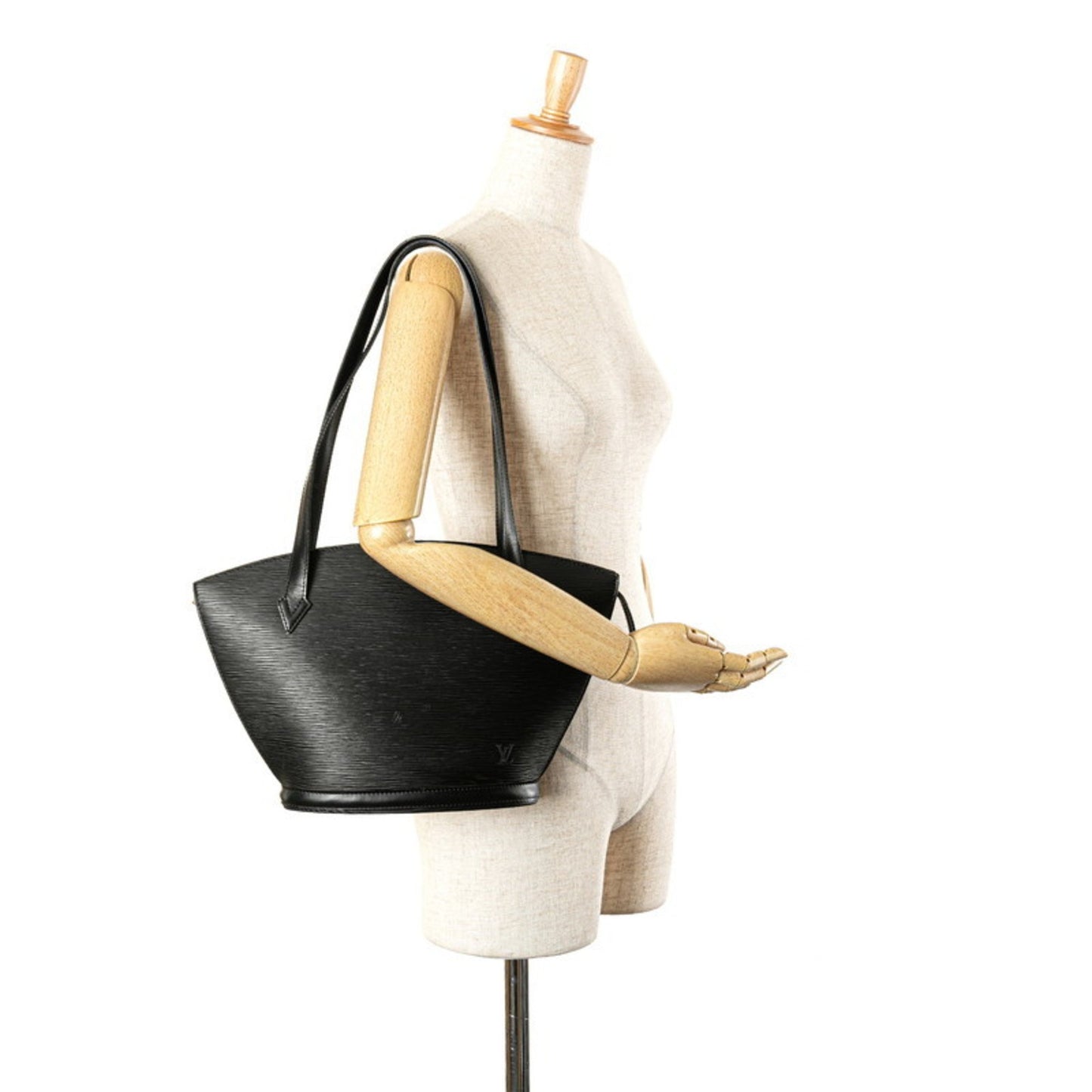 Louis Vuitton Saint Jacques, Black, Leather, handbag