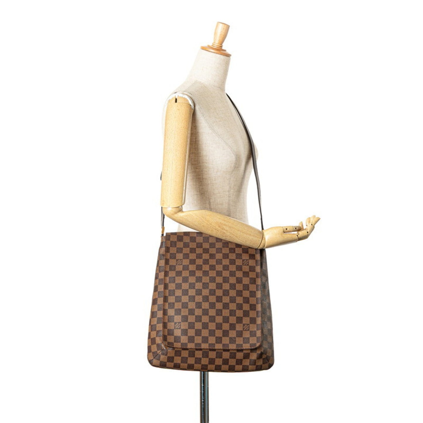 Louis Vuitton Musette Salsa, Brown, Canvas, shoulder