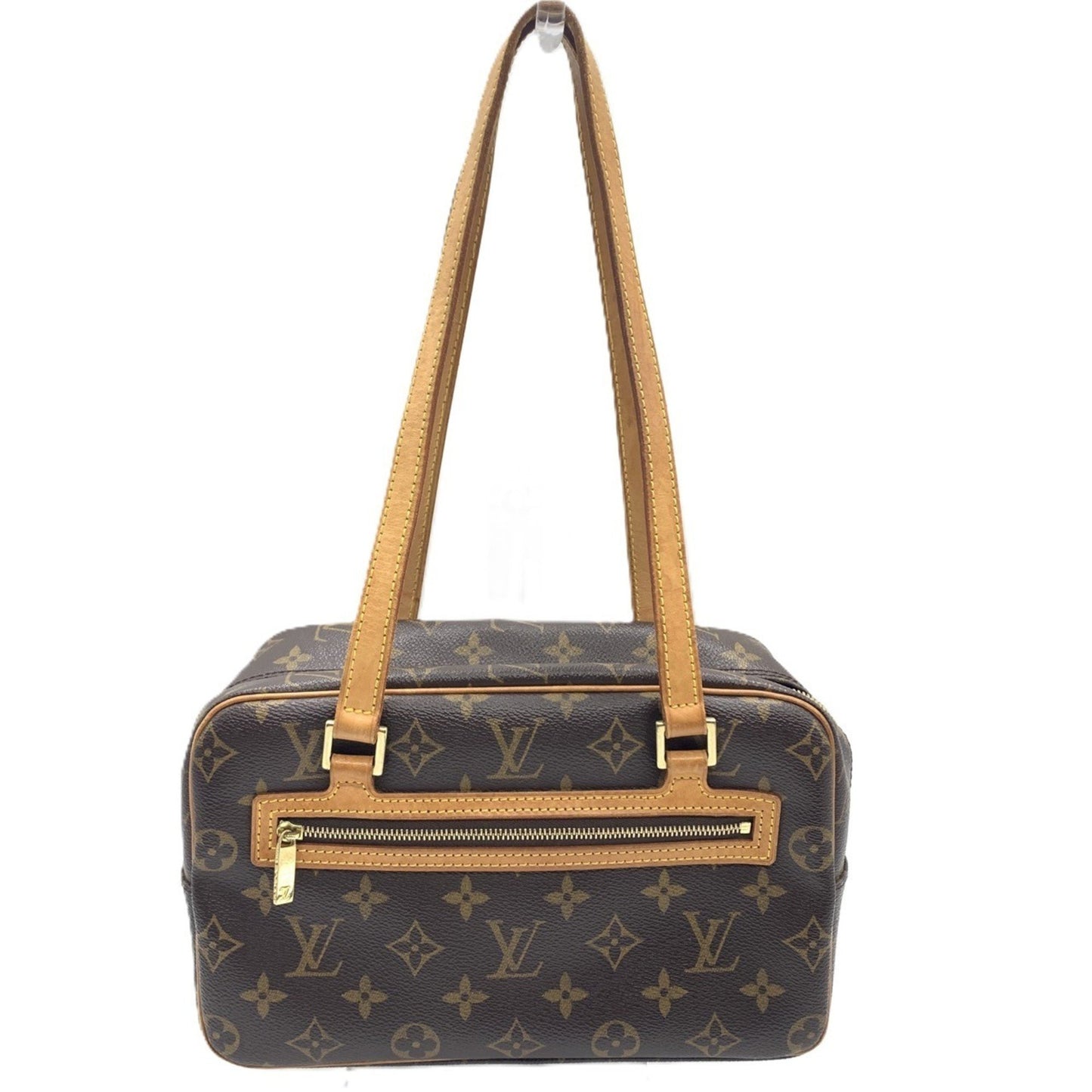 Louis Vuitton Cite, Brown, Canvas, shoulder