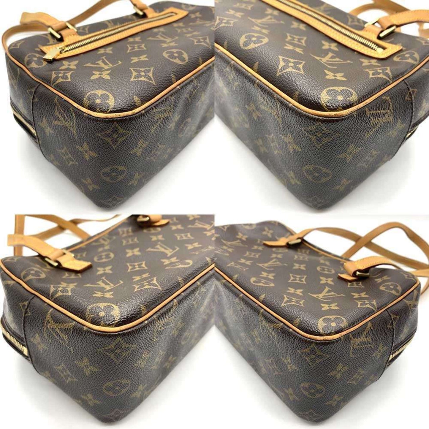 Louis Vuitton Cite, Brown, Canvas, shoulder