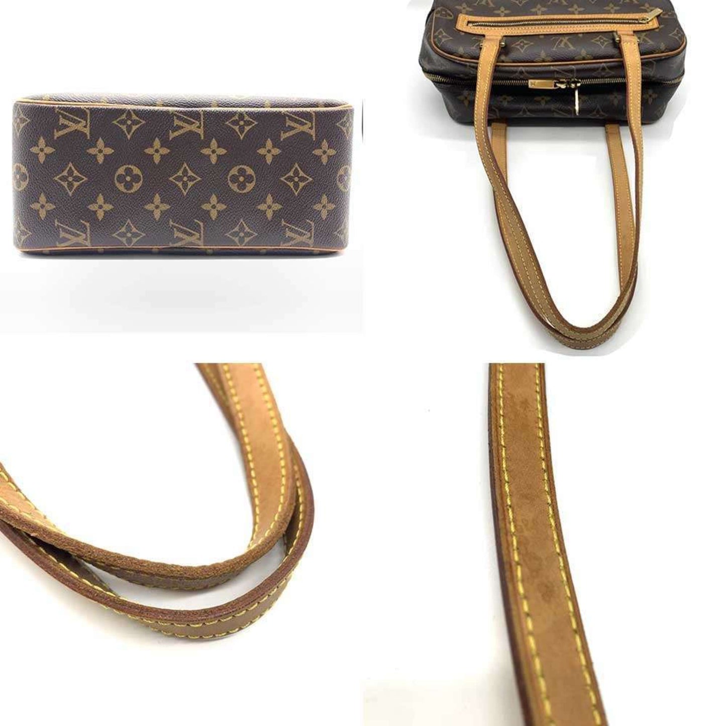 Louis Vuitton Cite, Brown, Canvas, shoulder
