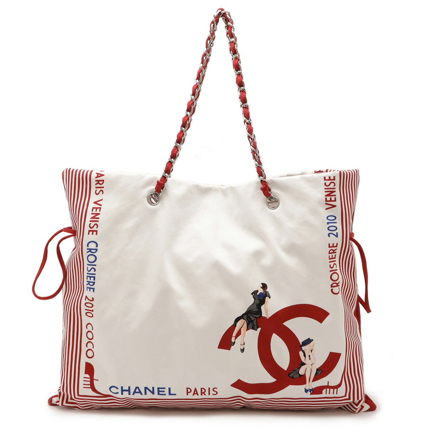 Chanel Cabas, White, Canvas, tote