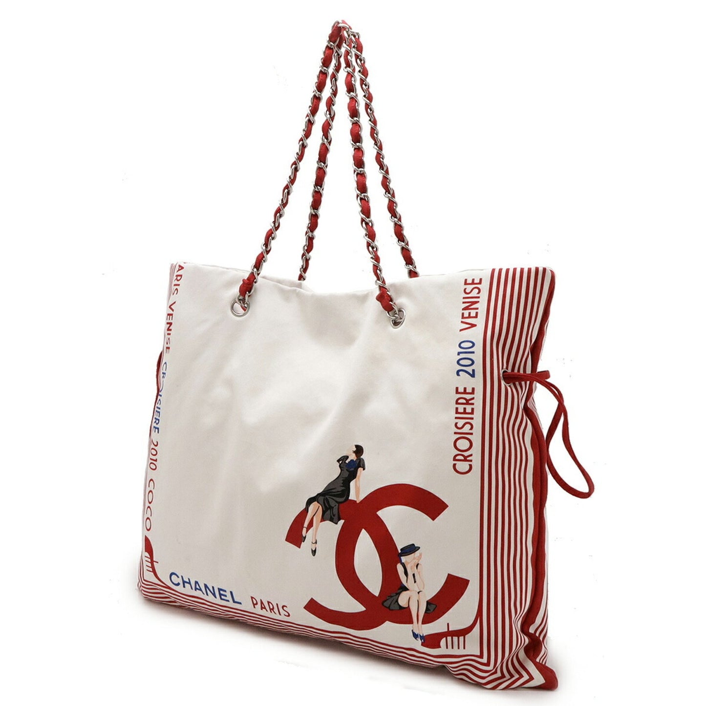 Chanel Cabas, White, Canvas, tote