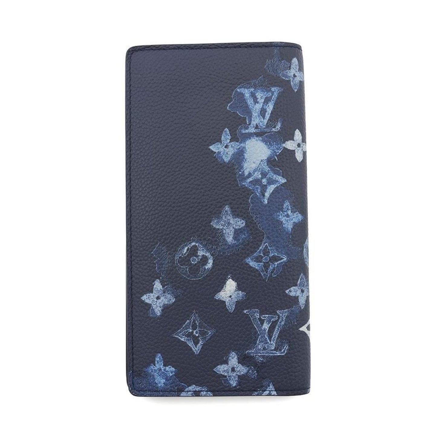Louis Vuitton Brazza, Blue, Canvas, wallet